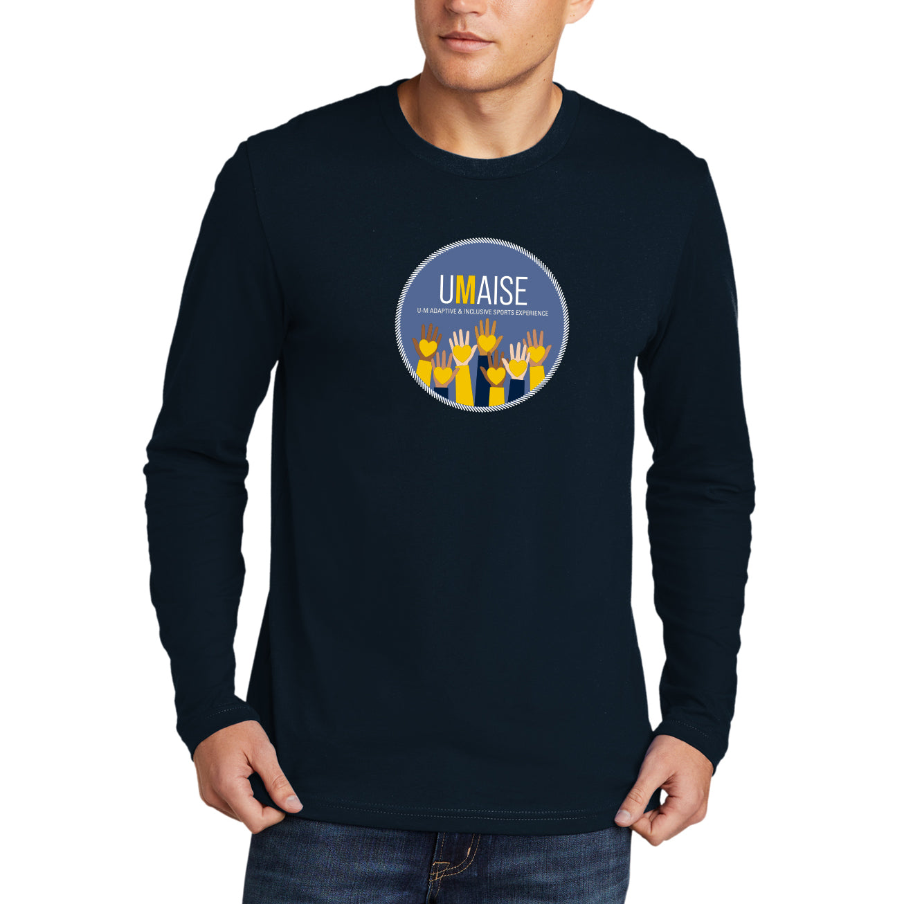 UMAISE Unisex Long Sleeve T-Shirt - Midnight Navy