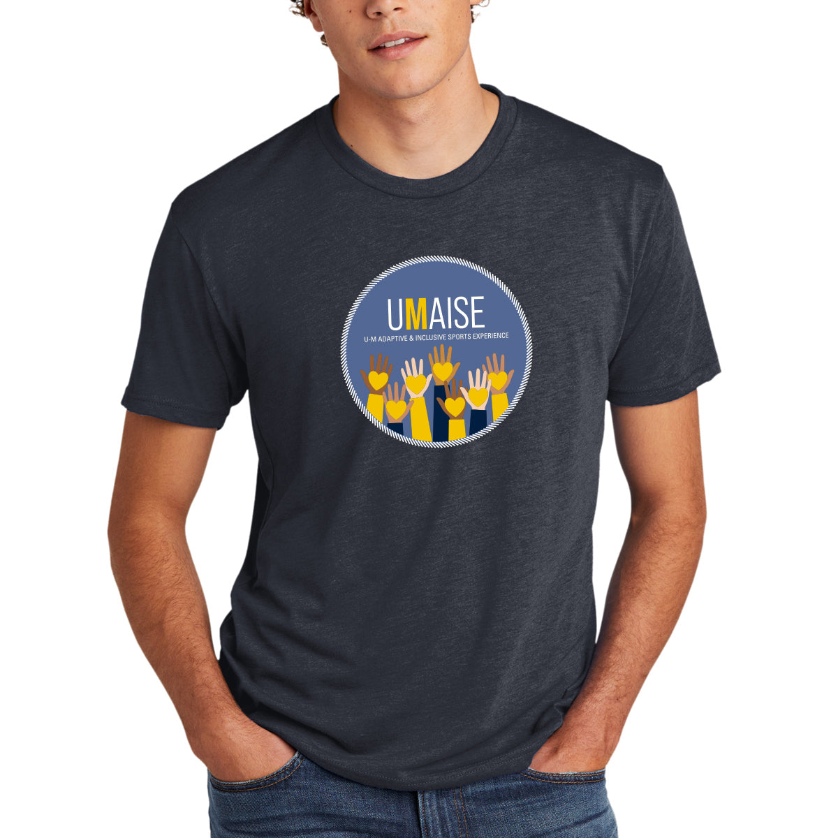 UMAISE Unisex Triblend T-Shirt - Vintage Navy