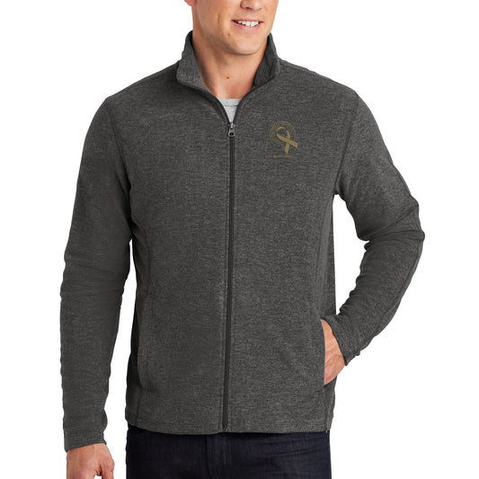 2022 Block Out Cancer Full Zip Jacket- Black Charcoal Heather