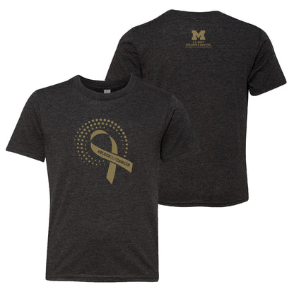 2022 Block Out Cancer Michigan Medicine Apparel Boys Tri Blend- Vintage Black