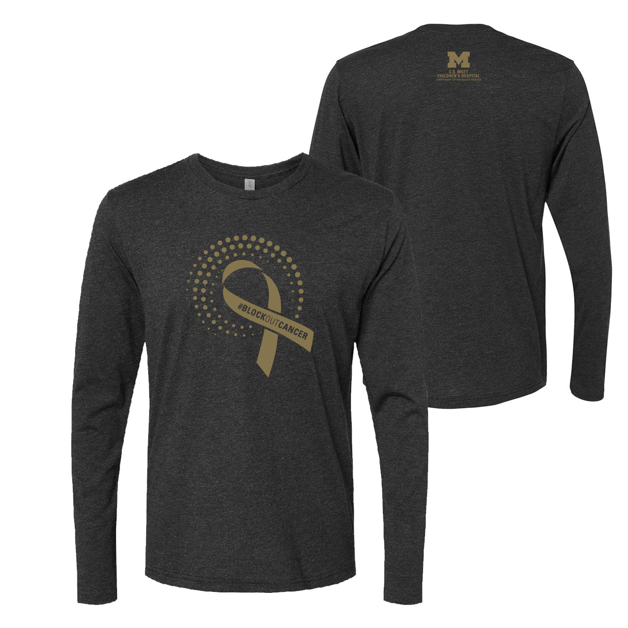 2022 Block Out Cancer Michigan Medicine TriBlend Long Sleeve Vintage 2022 block out cancer michigan medicine triblend long sleeve vintage