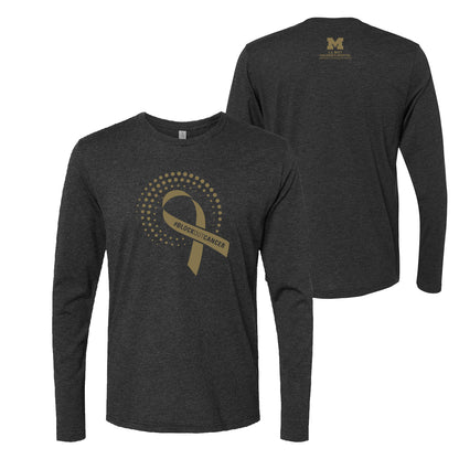 2022 Block Out Cancer Michigan Medicine TriBlend Long Sleeve- Vintage Black