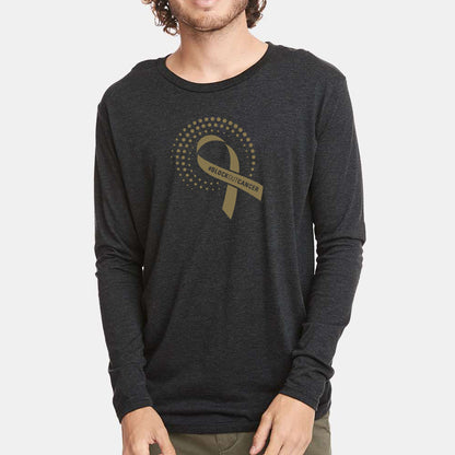2022 Block Out Cancer Michigan Medicine TriBlend Long Sleeve- Vintage Black