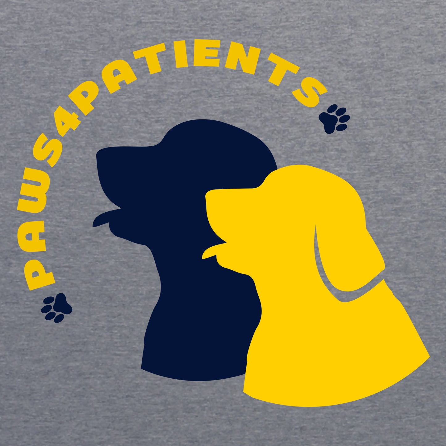 Paws4Patients Large Print Adult Triblend T-Shirt - Premium Heather