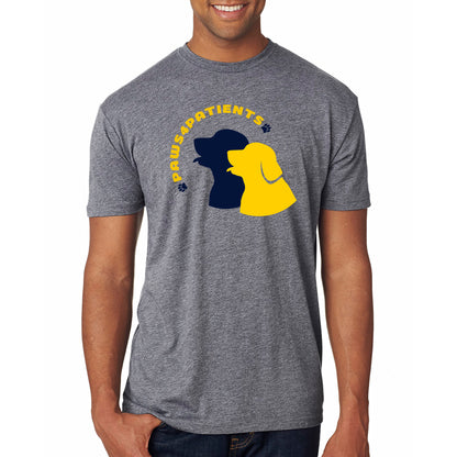 Paws4Patients Large Print Adult Triblend T-Shirt - Premium Heather