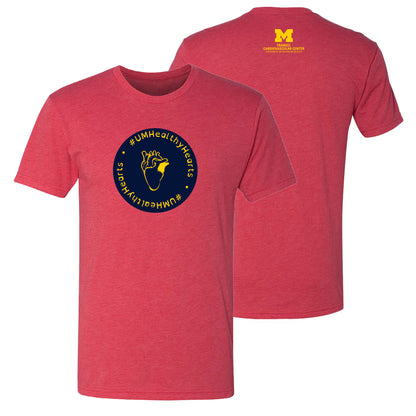 2023 Frankel CVC Heart Month TriBlend Tee - Vintage Red