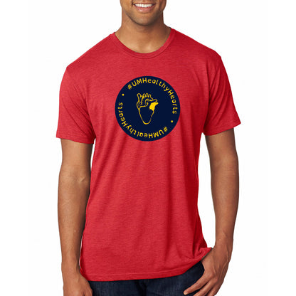 2023 Frankel CVC Heart Month TriBlend Tee - Vintage Red