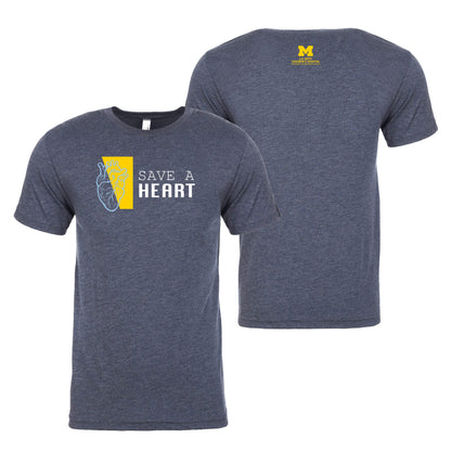 2023 Save A Heart Gear Adult T-Shirt - Navy