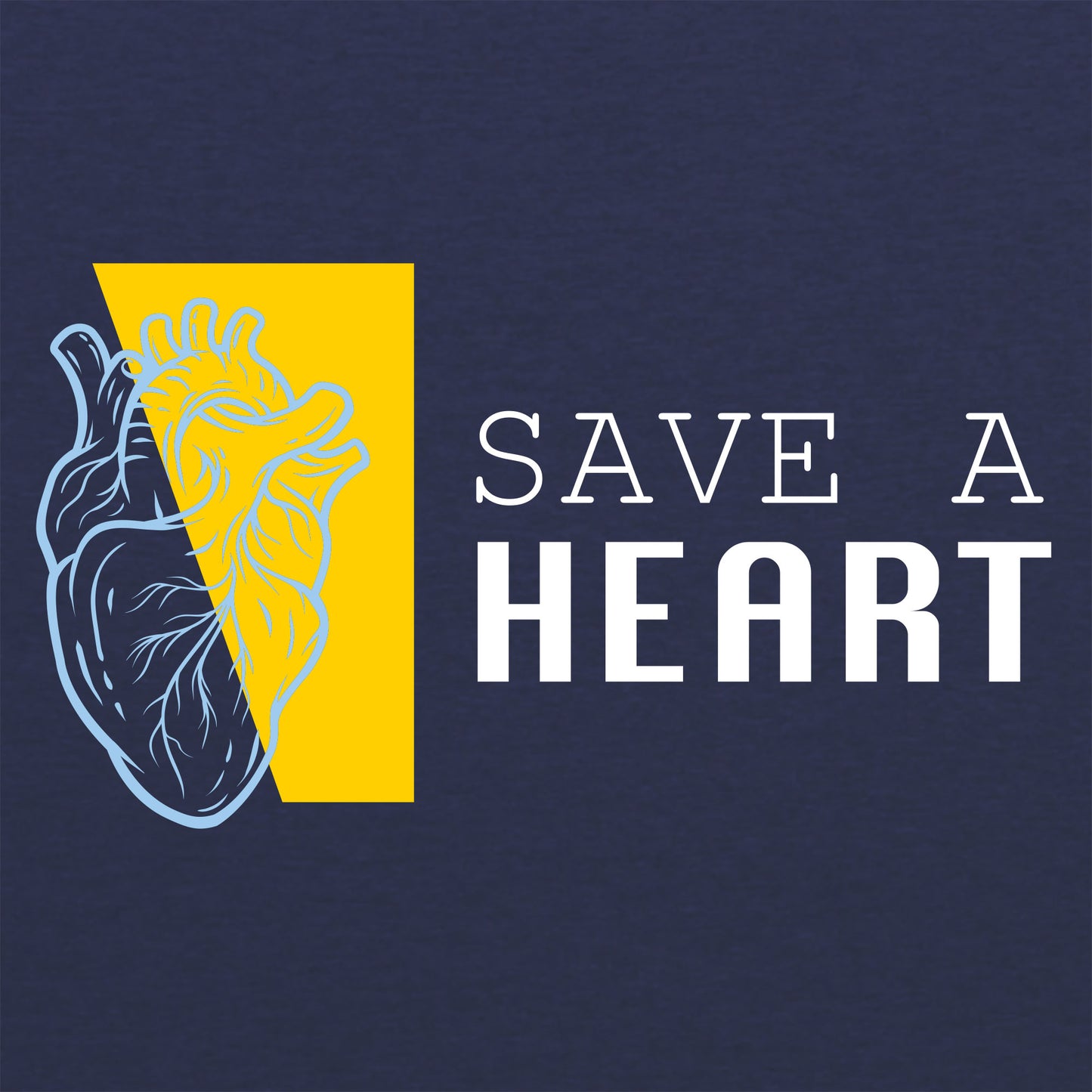 2023 Save A Heart Gear Adult T-Shirt - Navy