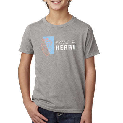 2023 Save A Heart Gear Youth T-Shirt - Grey