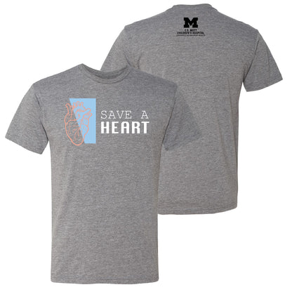 2023 Save A Heart Gear Adult T-Shirt - Grey