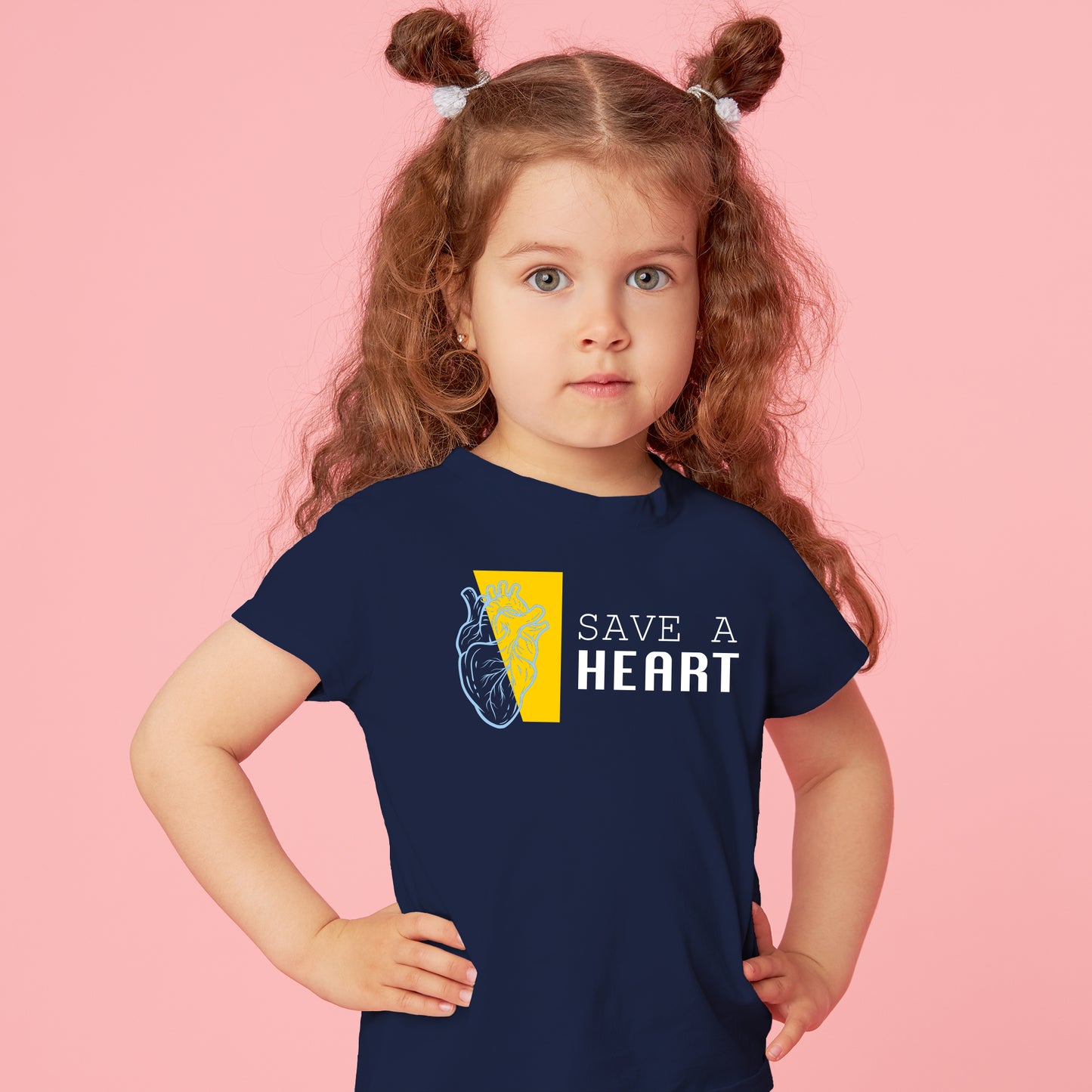 2023 Save A Heart Toddler T-Shirt - Navy