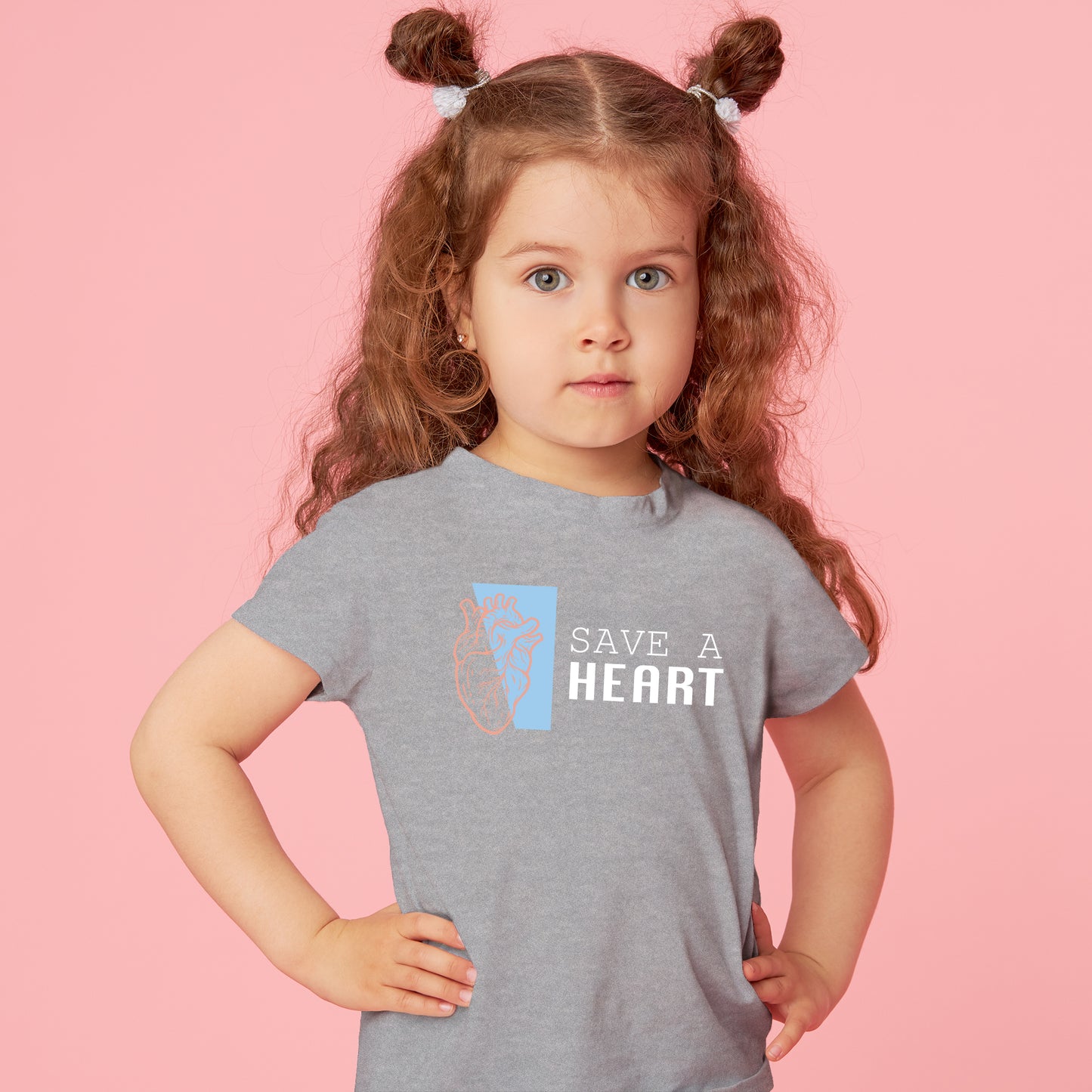 2023 Save A Heart Toddler T-Shirt - Grey