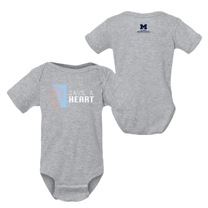 2023 Save A Heart Infant Onesie - Grey